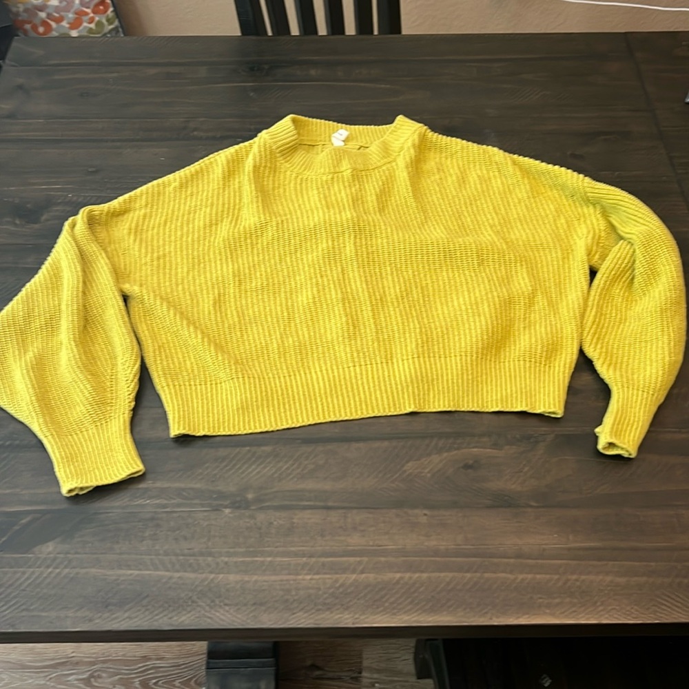 Wishlist Crop Sweater Mustard Color M/L